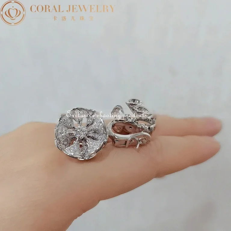 Bulgari Divas 350785 Dream Earrings Pave Diamonds OR857273 18K White Gold 4