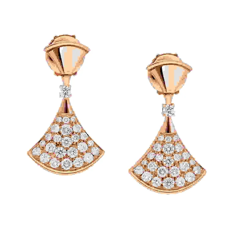 Bulgari Divas 351054 Dream Earrings Rose Gold Diamonds 1