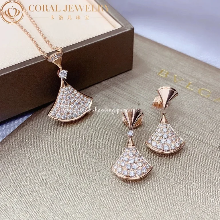 Bulgari Divas 351054 Dream Earrings Rose Gold Diamonds 3