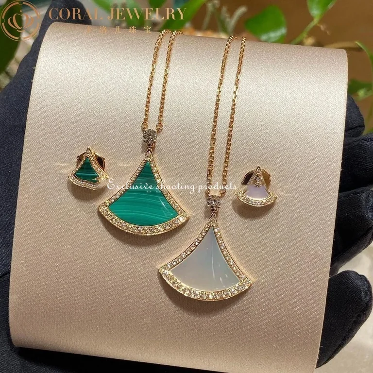 Bulgari Divas Dream 358899 Earrings Rose Gold Diamonds with Mother of Pearl 5