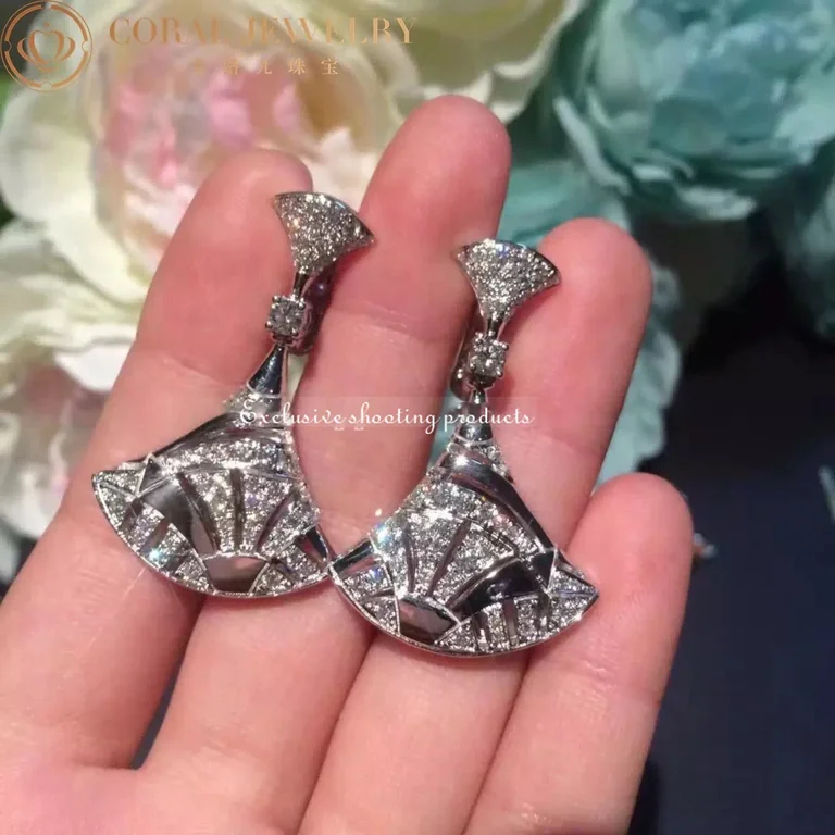 Bulgari 348365 Divas? Dream Earrings White Gold Diamonds OR856469 3