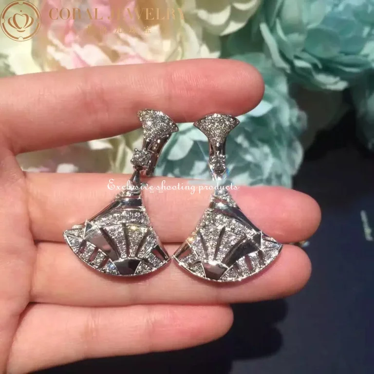 Bulgari 348365 Divas? Dream Earrings White Gold Diamonds OR856469 2