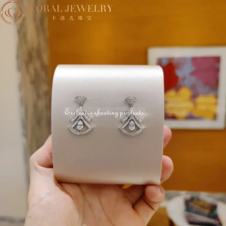 Bulgari 358221 Divas? Dream Earrings White Gold Diamonds 4