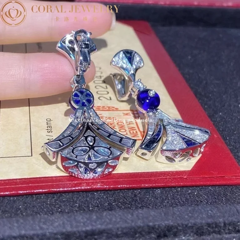 Bulgari Divas? Dream Earrings White Gold Diamonds Sapphires Earrings 3