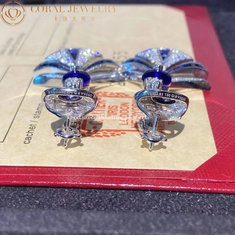 Bulgari Divas? Dream Earrings White Gold Diamonds Sapphires Earrings 2