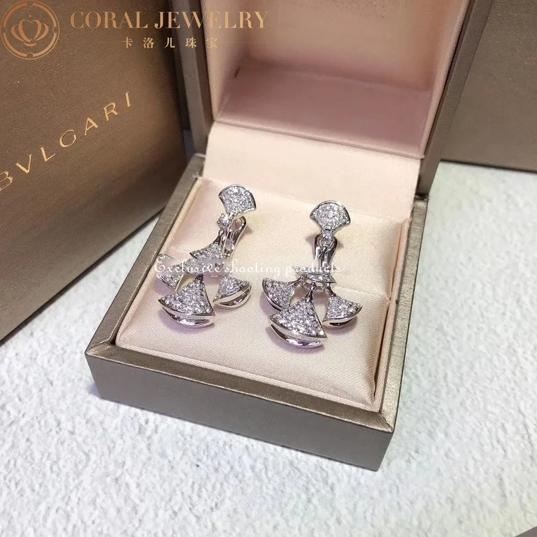 Bulgari 352809 Divas? Dream Earrings White Gold Pav� Diamonds 5