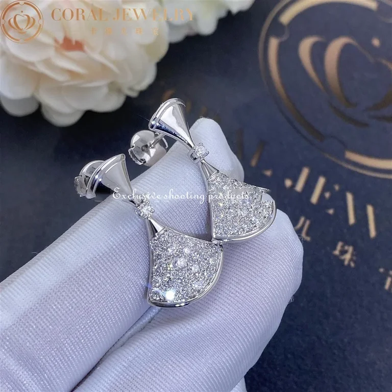 Bulgari 351100 Divas? Dream Earrings White Gold Pav� Diamonds 4