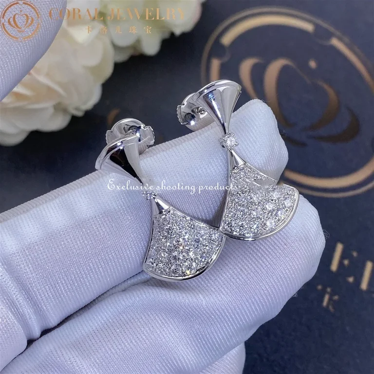 Bulgari 351100 Divas? Dream Earrings White Gold Pav� Diamonds 5
