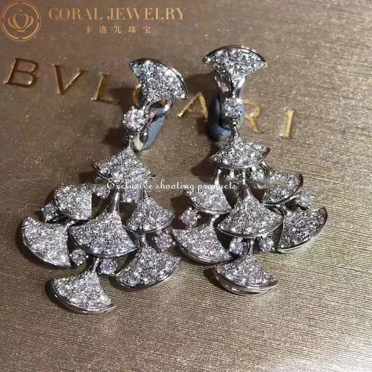 Bulgari 348365 Divas? Dream Earrings White Gold Pav� Diamonds OR856469 7