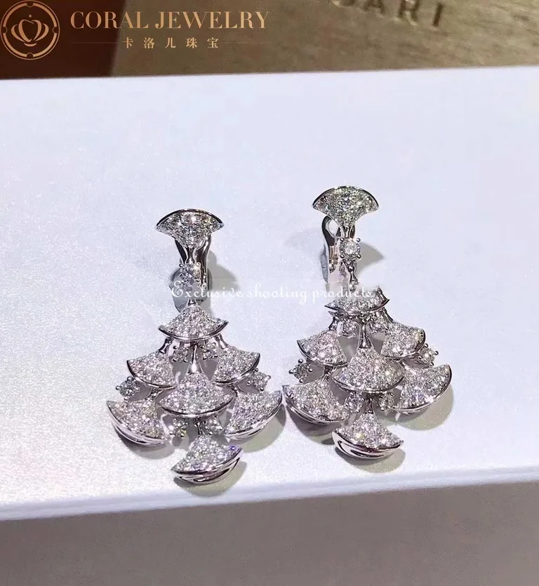 Bulgari 348365 Divas? Dream Earrings White Gold Pav� Diamonds OR856469 6