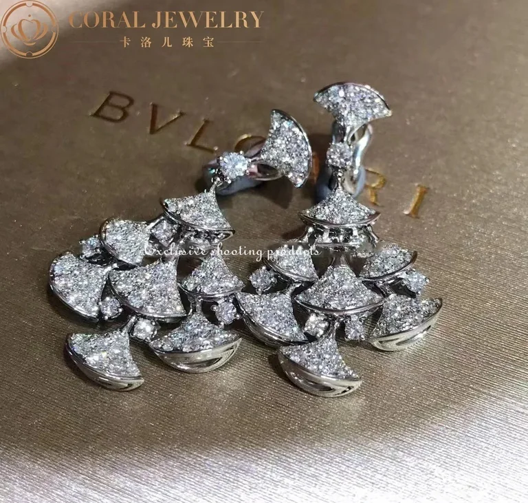 Bulgari 348365 Divas? Dream Earrings White Gold Pav� Diamonds OR856469 5
