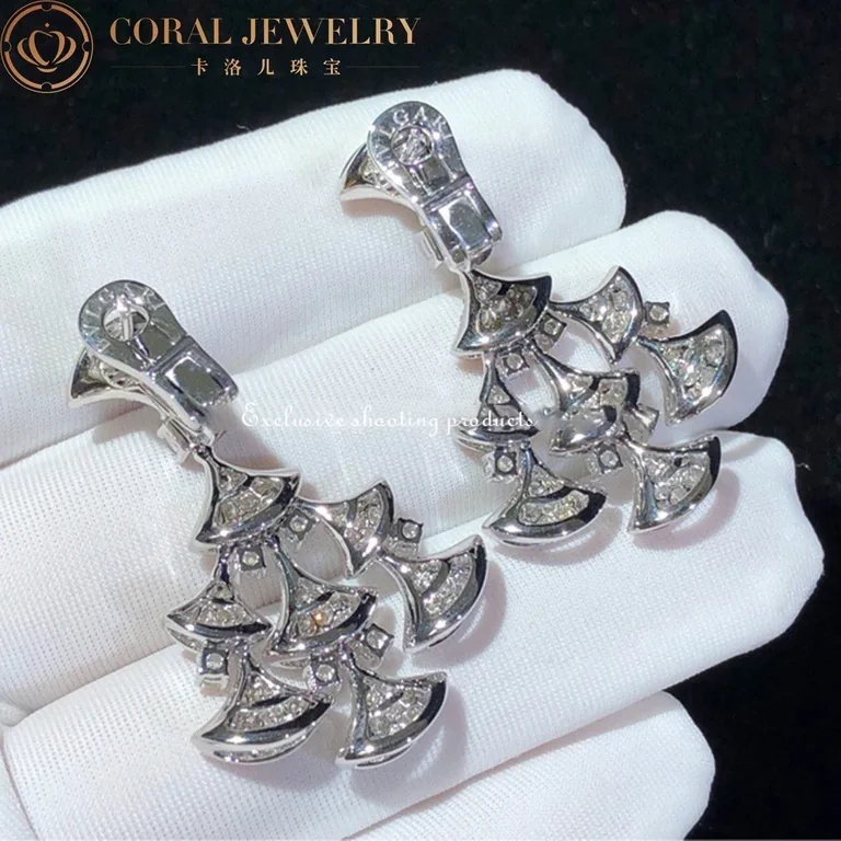 Bulgari 348365 Divas? Dream Earrings White Gold Pav� Diamonds OR856469 3