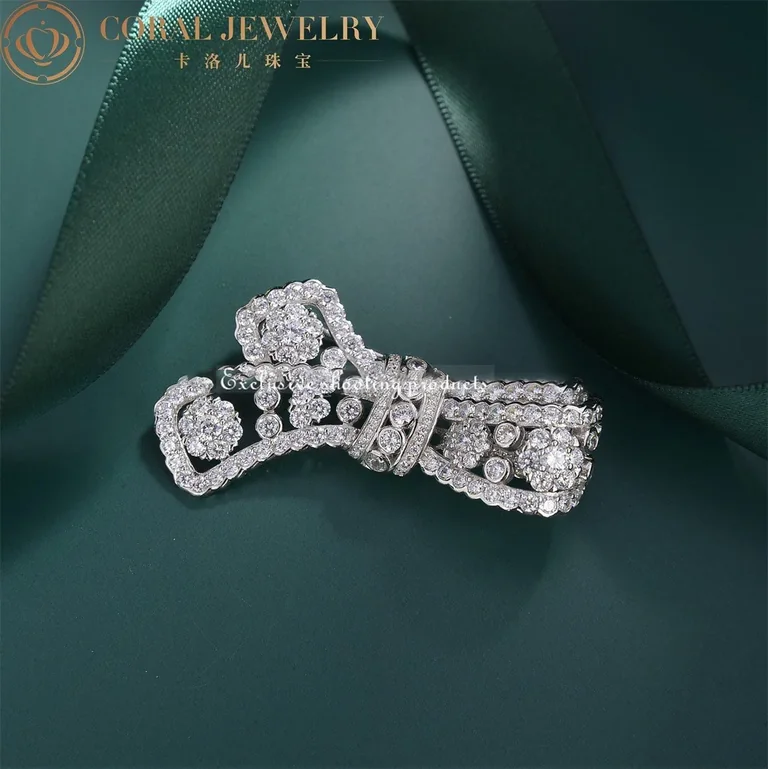 Van VCARP39700 Cleef Arpels Snowflake Noeud Clip Platinum Diamond 3