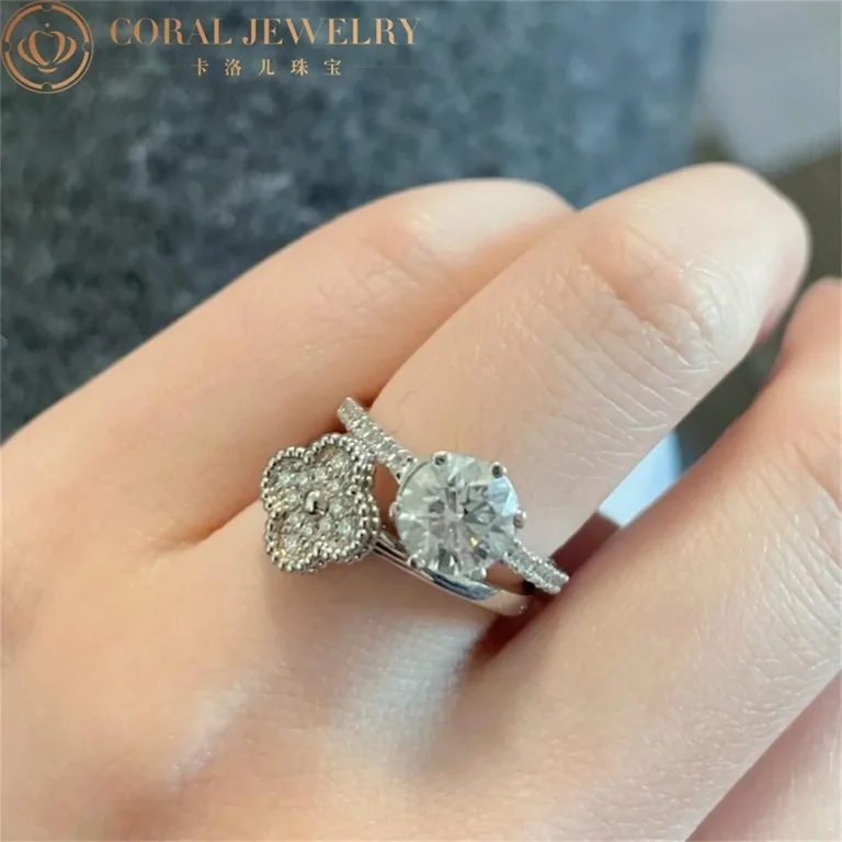 Van Cleef & Arpels VCARO85800 Sweet Alhambra ring White gold Diamond ring 7
