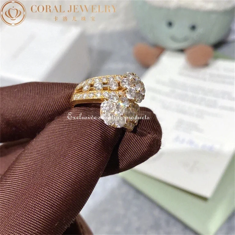 Van Cleef & Arpels ring Snowflake Yellow Two Flower Ring VCARO3RG00-YG 8
