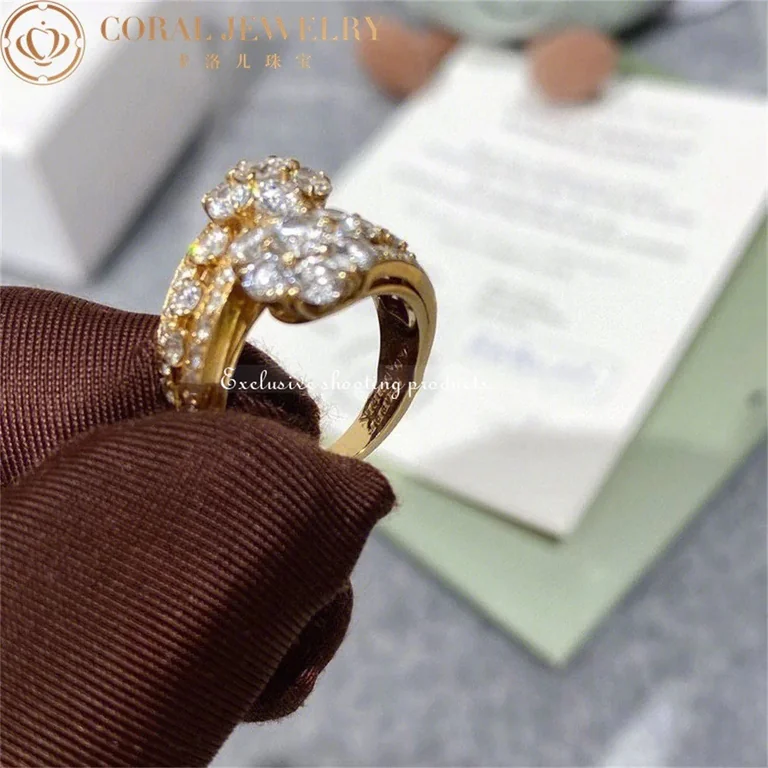 Van Cleef & Arpels ring Snowflake Yellow Two Flower Ring VCARO3RG00-YG 5
