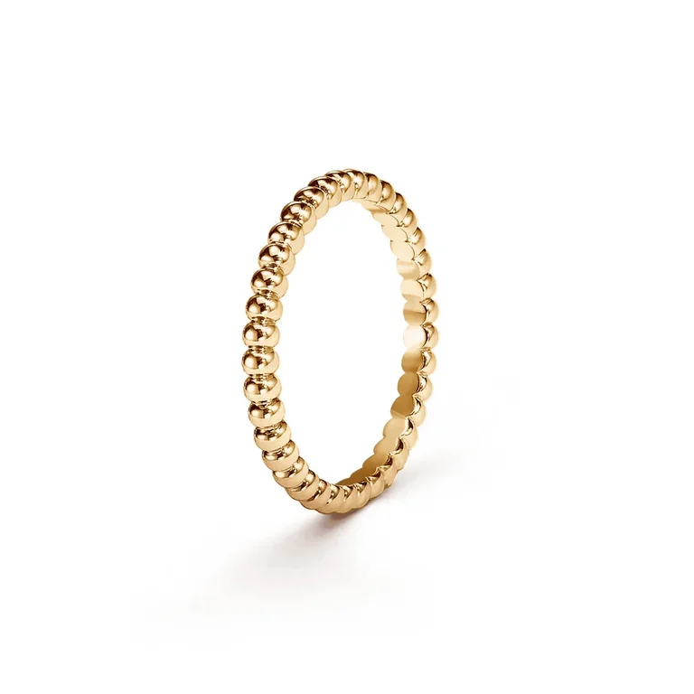 Van Cleef & Arpels VCARN95Q00 Perlée pearls of gold ring small model Yellow gold ring 1