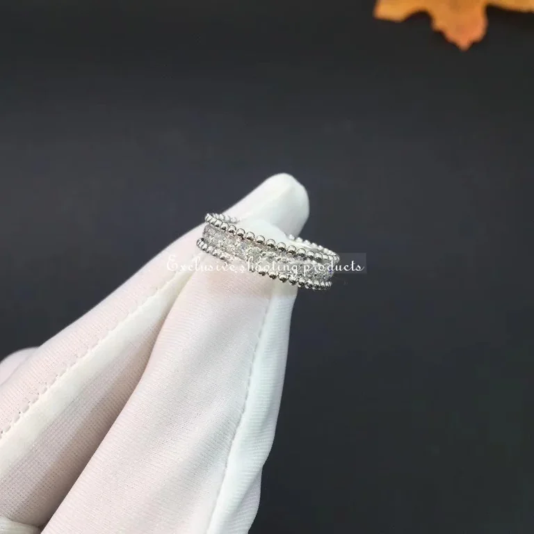 Van Cleef & Arpels VCARP4E200 Perlée diamonds ring 1 row White gold Diamond ring 6