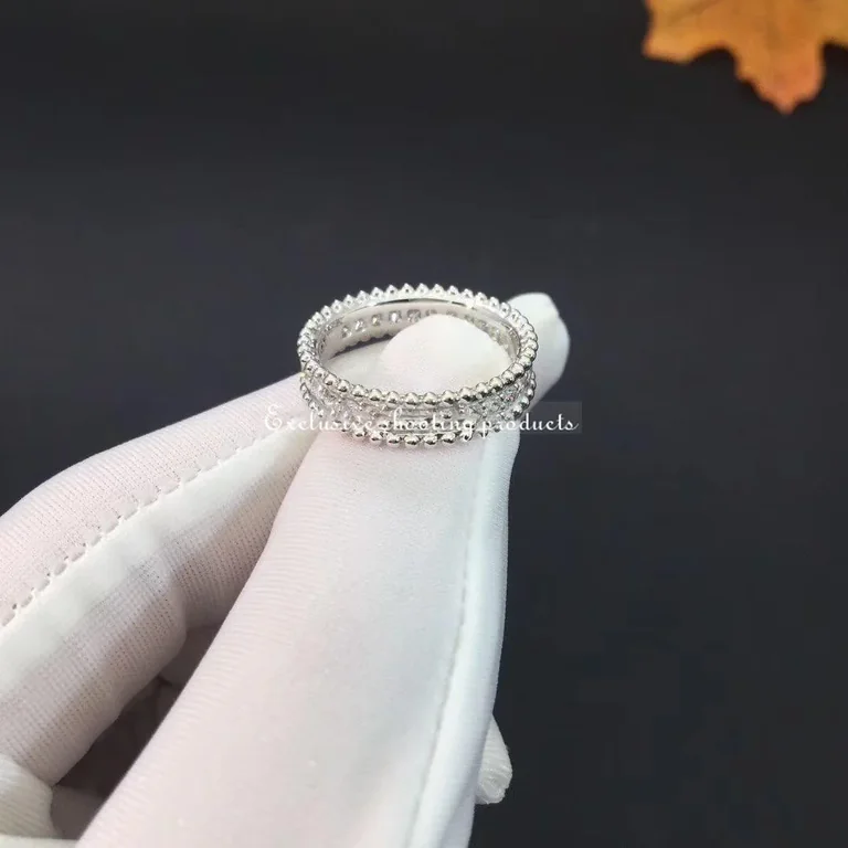 Van Cleef & Arpels VCARP4E200 Perlée diamonds ring 1 row White gold Diamond ring 5