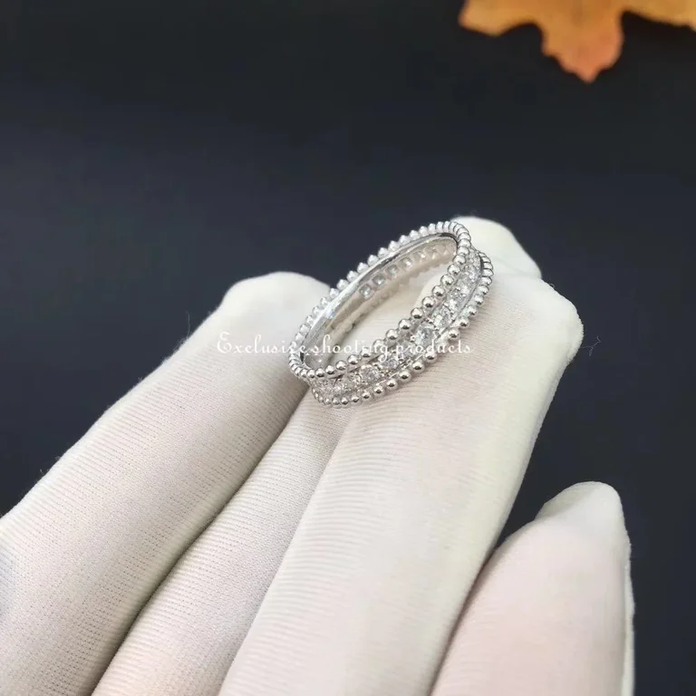 Van Cleef & Arpels VCARP4E200 Perlée diamonds ring 1 row White gold Diamond ring 4