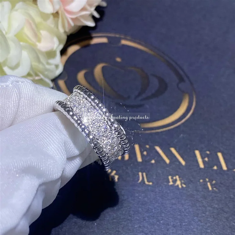 Van Cleef & Arpels VCARN9Q000 Perlée diamonds ring 3 rows White gold Diamond ring 5