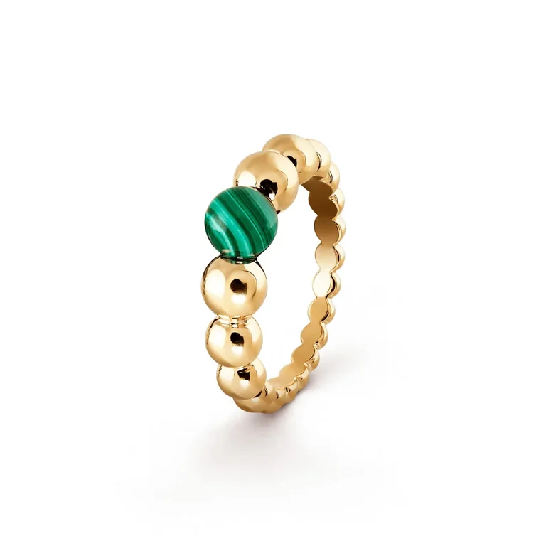 Van Cleef & Arpels VCARO5M200 ring Perlée couleurs variation Yellow gold Malachite ring 1