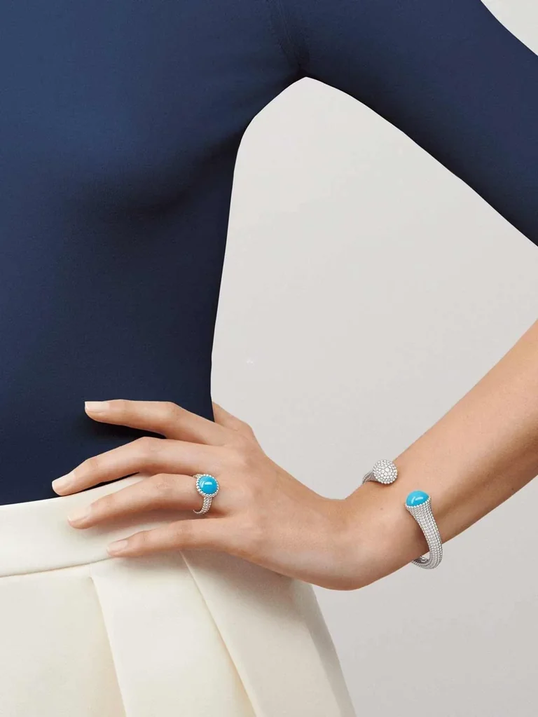 Van Cleef & Arpels VCARP4DQ00 ring Perlée couleurs White gold Turquoise ring 5