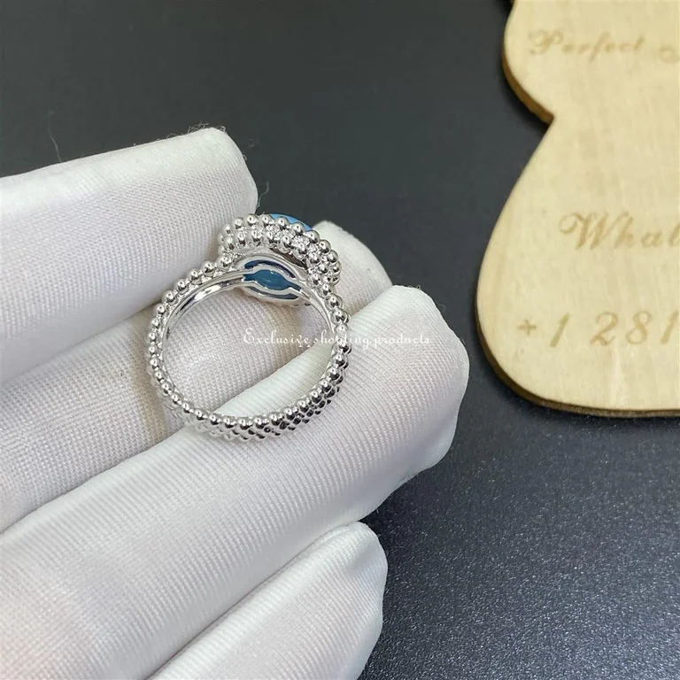 Van Cleef & Arpels VCARP4DQ00 ring Perlée couleurs White gold Turquoise ring 3