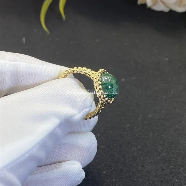 Van Cleef & Arpels VCARP4DP00 ring Perlée couleurs Yellow gold Malachite ring 4