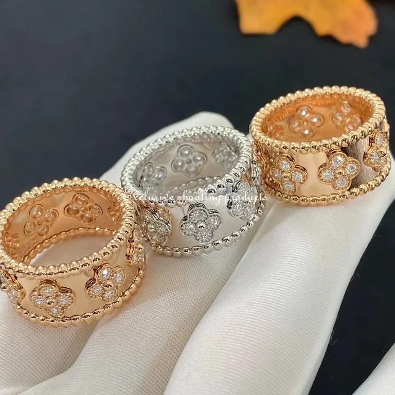Van Cleef & Arpels VCARO9LP00 ring Perlée clovers White gold Diamond ring 2