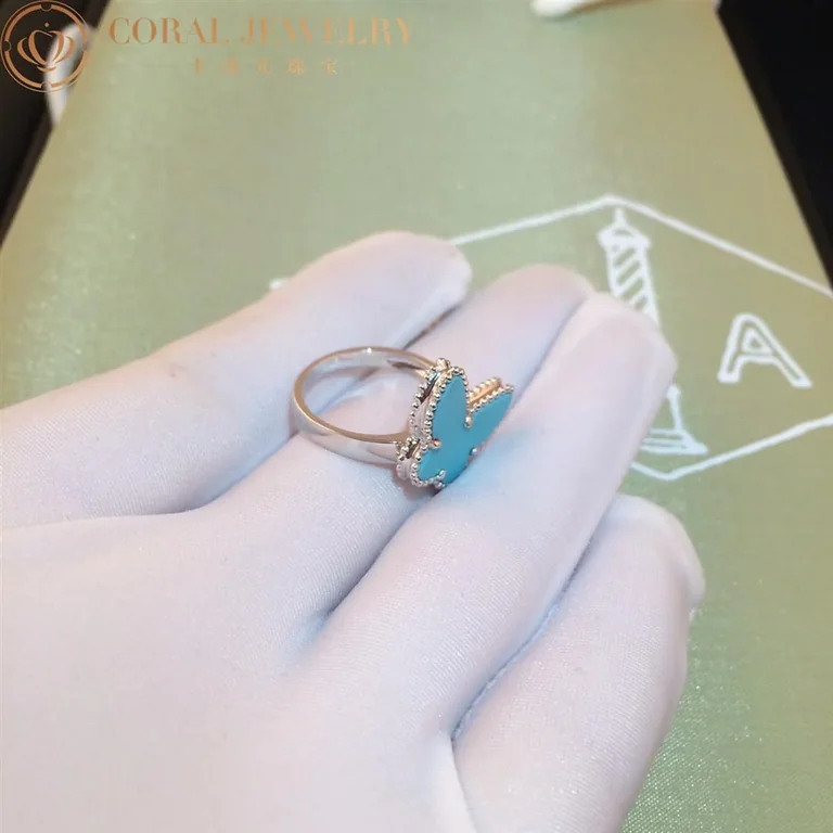 Van Cleef & Arpels Ring Lukcy Alhambra Turquoise Butterfly Ring 2
