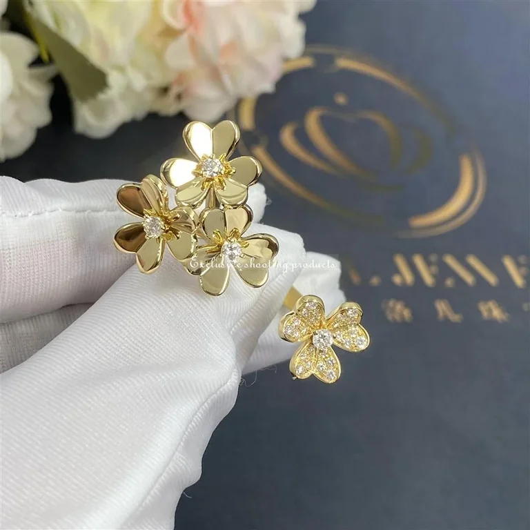Van Cleef & Arpels VCARP3W500 Frivole Between the Finger Ring Yellow gold Diamond 8