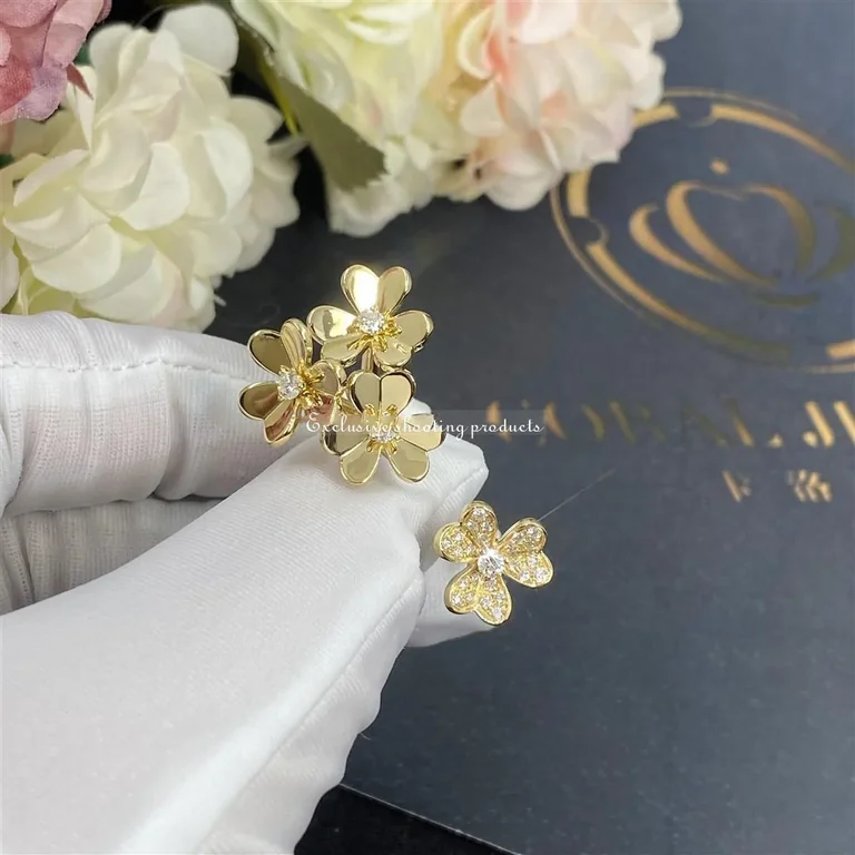 Van Cleef & Arpels VCARP3W500 Frivole Between the Finger Ring Yellow gold Diamond 4