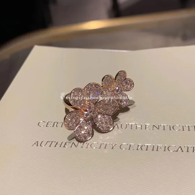 Van Cleef & Arpels VCARP7RK00 Frivole Between the Finger Ring Rose gold Diamond Ring 5