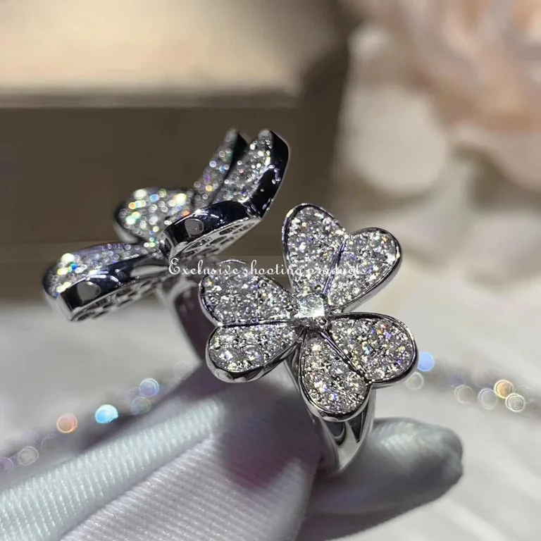 Van Cleef & Arpels VCARB67500 Frivole Between the Finger Ring White gold Diamond Ring 19