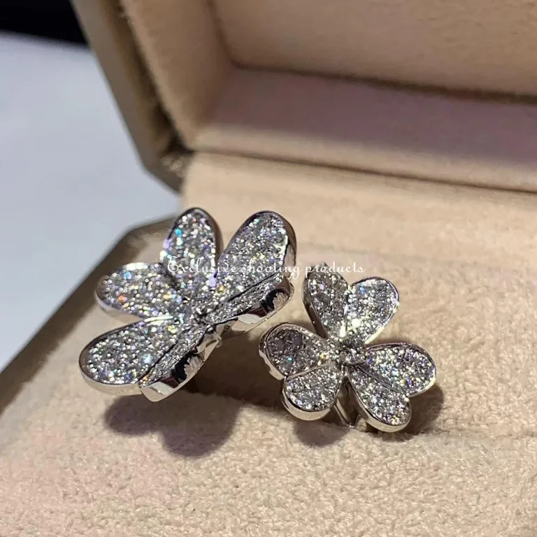 Van Cleef & Arpels VCARB67500 Frivole Between the Finger Ring White gold Diamond Ring 15