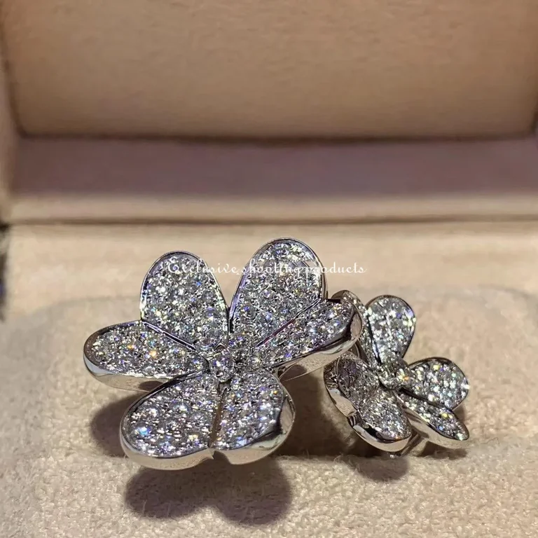 Van Cleef & Arpels VCARB67500 Frivole Between the Finger Ring White gold Diamond Ring 13