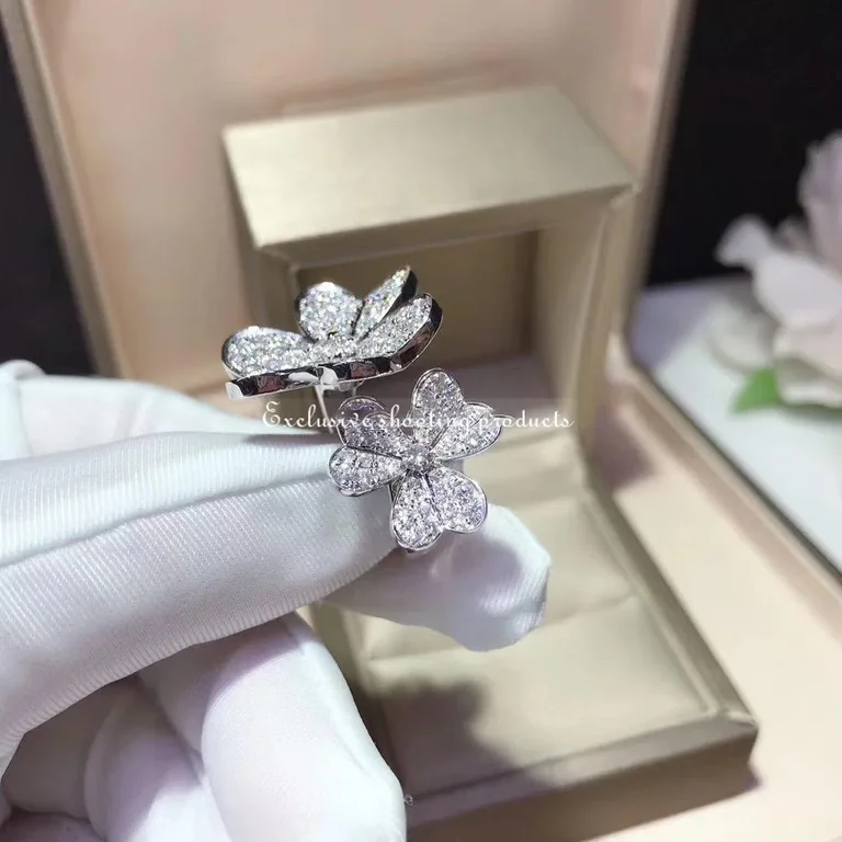 Van Cleef & Arpels VCARB67500 Frivole Between the Finger Ring White gold Diamond Ring 11