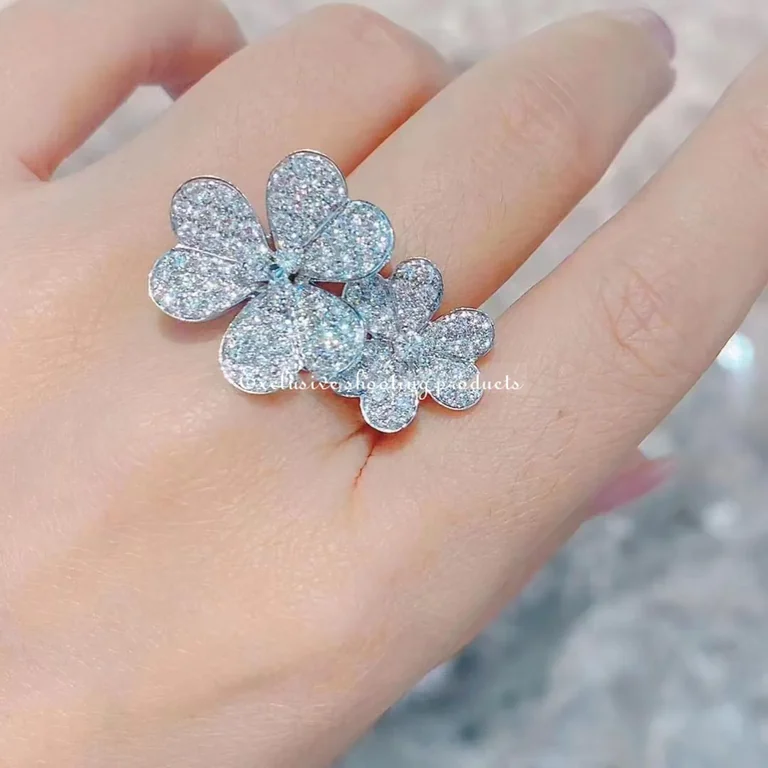 Van Cleef & Arpels VCARB67500 Frivole Between the Finger Ring White gold Diamond Ring 4
