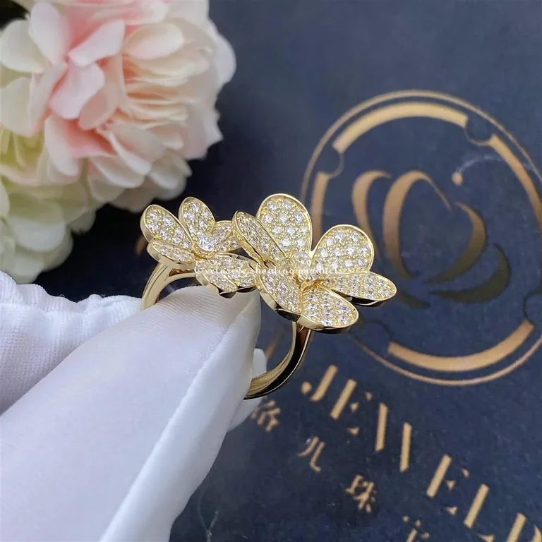 Van Cleef & Arpels VCARP0J800 Frivole Between the Finger Ring Yellow gold Diamond Ring 4