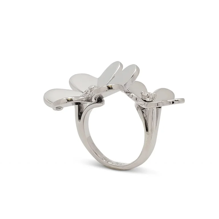 Van Cleef & Arpels Ring Frivole Between the Finger Ring White gold Diamond Ring 5