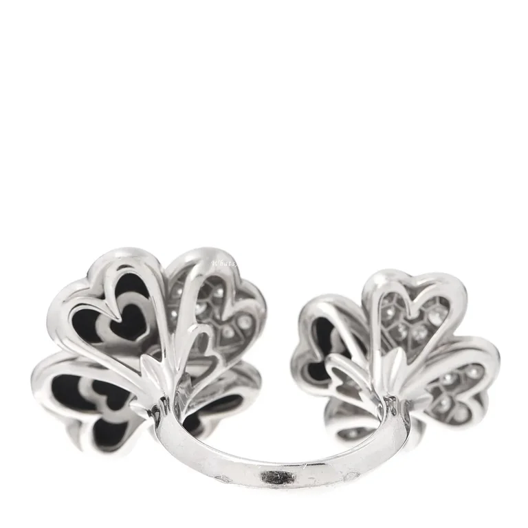 Van Cleef & Arpels VCARO55100-WG Cosmos Between the Finger ring 18K White Gold Diamond Black Onyx ring 9