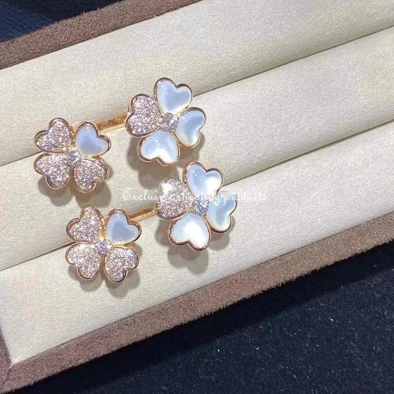 Van Cleef & Arpels VCARO55100 Cosmos Between the Finger ring Rose gold Diamond Mother-of-pearl ring 8