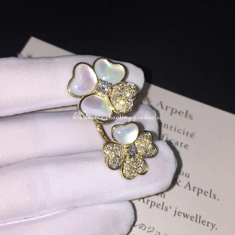 Van Cleef & Arpels VCARO55100 Cosmos Between the Finger ring Rose gold Diamond Mother-of-pearl ring 5