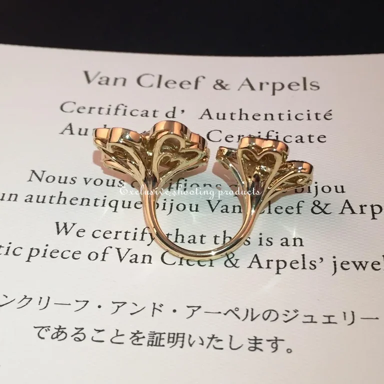 Van Cleef & Arpels VCARO55100 Cosmos Between the Finger ring Rose gold Diamond Mother-of-pearl ring 4