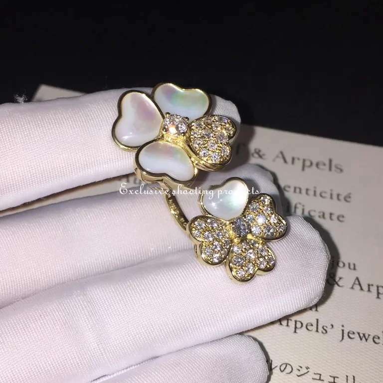 Van Cleef & Arpels VCARO55100 Cosmos Between the Finger ring Rose gold Diamond Mother-of-pearl ring 2