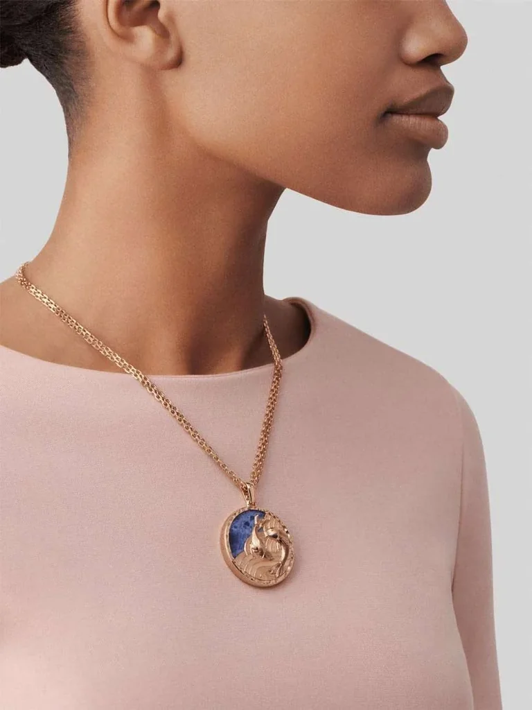 Van Cleef & Arpels VCARP9RG00 Zodiaque long necklace Piscium (Pisces) Rose gold Sodalite 6