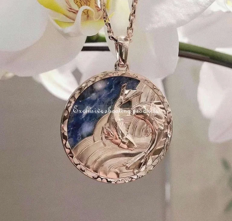 Van Cleef & Arpels VCARP9RG00 Zodiaque long necklace Piscium (Pisces) Rose gold Sodalite 4