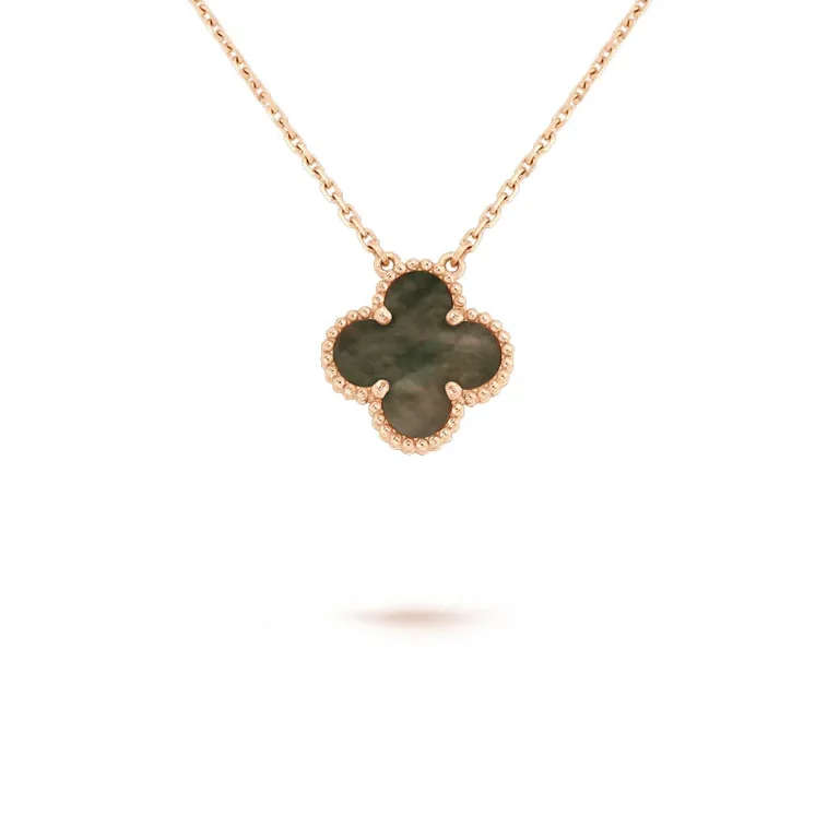 Van Cleef & Arpels Vintage Alhambra pendant VCARP4KK00 Rose gold Mother-of-pearl Necklaces 1