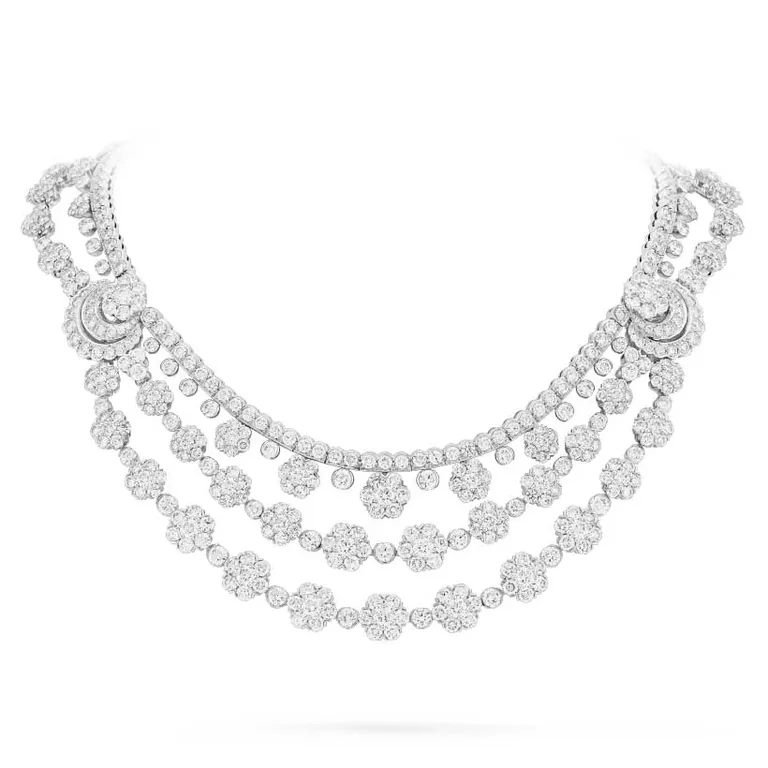 Van Cleef & Arpels VCARP39500 Snowflake transformable necklace Platinum Diamond 2